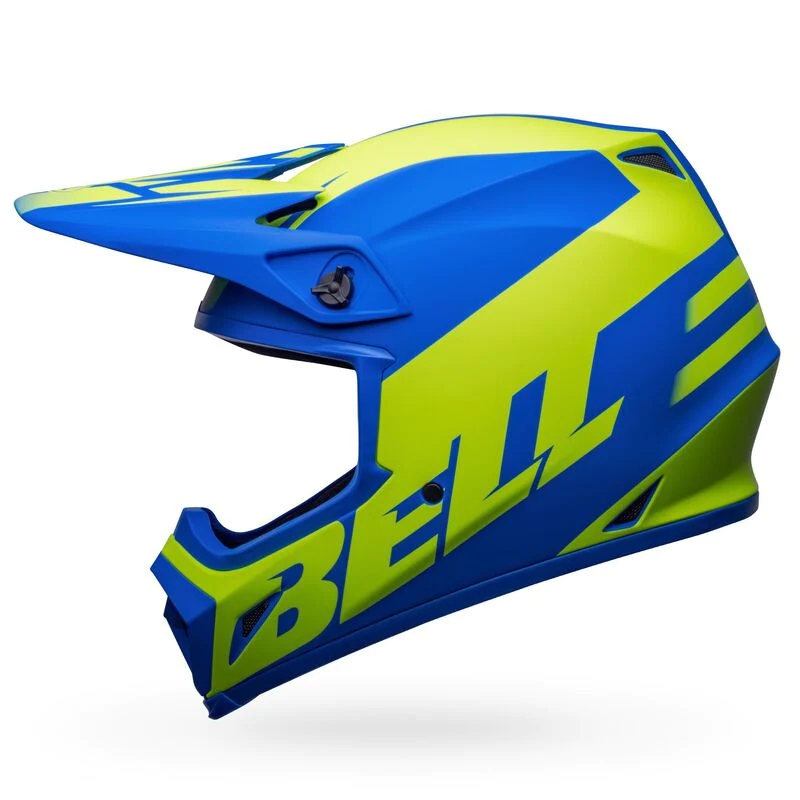 Bell Casco MX-9 Mips DISRUPT Matte Classic Blue/Hi-viz Yellow