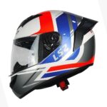 CASCO LS2 FF352 ROOKIE EVO DOWN BLANCO AZUL METALICO - Imagen 2
