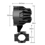Set de neblineros led para moto vishay 120w certificados CE ip68 - Imagen 2