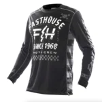 JERSEY MOTO MX FASTHOUSE OFF-ROAD NEGRO/BLANCO