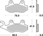 SBS PASTILLA DE FRENO TRASERA PARA TIGER EXPLORER 1200 , DELANTERA PARA KAWASAKI KLR 650 - 611LS - Imagen 2