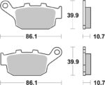 SBS PASTILLA DE FRENO TRASERA PARA TRIUMPH TIGER 800XC/XCX/XRX - 614LS - Imagen 2