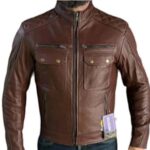 CHAQUETA CUERO ARMAD NEON