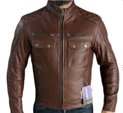 CHAQUETA CUERO ARMAD NEON