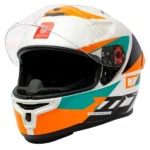 Casco MT Hummer Quo A0 Blanco/Perla Brillo + Mica oscura de regalo - Imagen 2