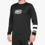 JERSEY 100% R-CORE LS BLACK/WHITE