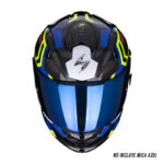 CASCO SCORPION EXO-491 SPIN NEGRO AZUL AMARILLO - Imagen 2