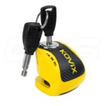 Candado Disco Moto Kovix Kns-6 amarillo Pin 6mm Con Alarma 120db