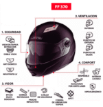 CASCO ABATIBLE LS2 FF370 EASY MILAN ROJO AZUL BLANCO - Imagen 3