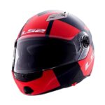 CASCO ABATIBLE LS2 FF370 EASY MILAN ROJO GRIS MATTE