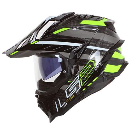 CASCO LS2 MX701 EXPLORER CARBONO EDGE NEGRO AMARILLO TITANIO