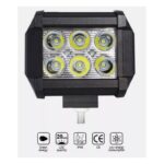 Neblinero Led 12-24v Led Blanco Cuadrado 6 led 18w El Par