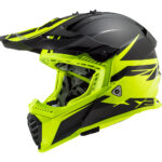 LS2 MX437 Fast Evo Roar negro mate amarillo hv