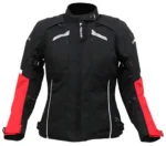 CHAQUETA LS2 SERRA MUJER NEGRO ROJO