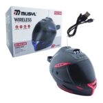 Parlante Solar Tipo Casco Bluetooth Modelo MUSYL M-60 Con USB, TF Y LED - Imagen 4