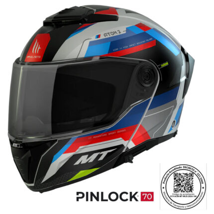 Casco de Moto MT Helmets Atom 2 SV Bast A1 Pinlock incluido