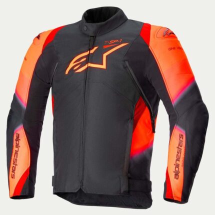 Chaqueta Alpinestars T-SP 1 V2 Waterproof / Negro - Rojo Fluor