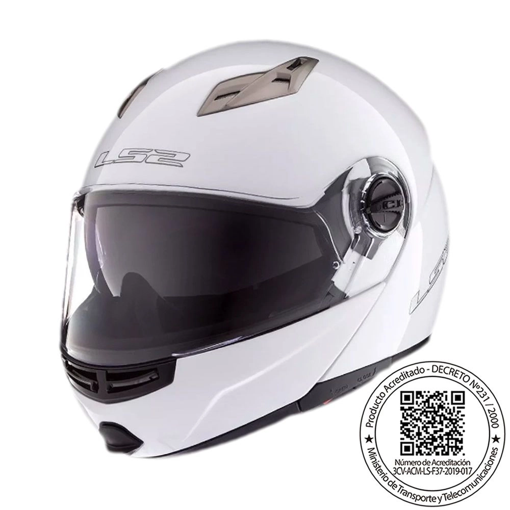 casco-ls2-ff370-easy-blanco CASCO ABATIBLE LS2 FF370 EASY BLANCO - Imagen 1