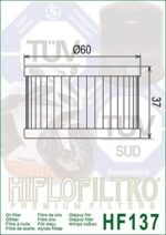 FILTRO DE ACEITE HIFLO FILTRO HF137 SUZUKI DR - Imagen 2