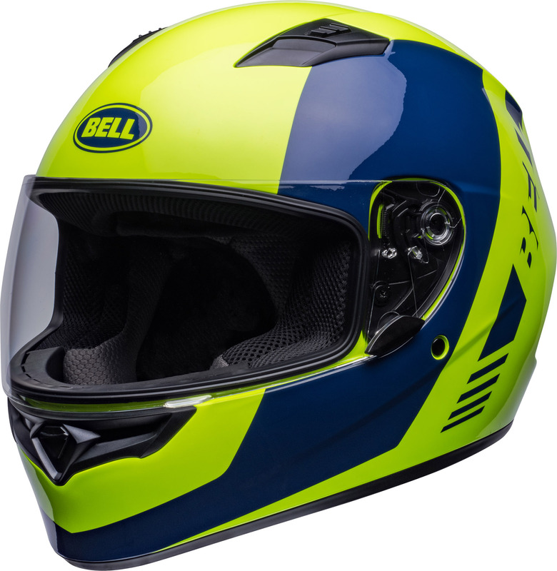8006539003-1-800Wx800H BELL QUALIFIER TURNPIKE GLOSS HI VIS YELLOW NAVY - Imagen 1