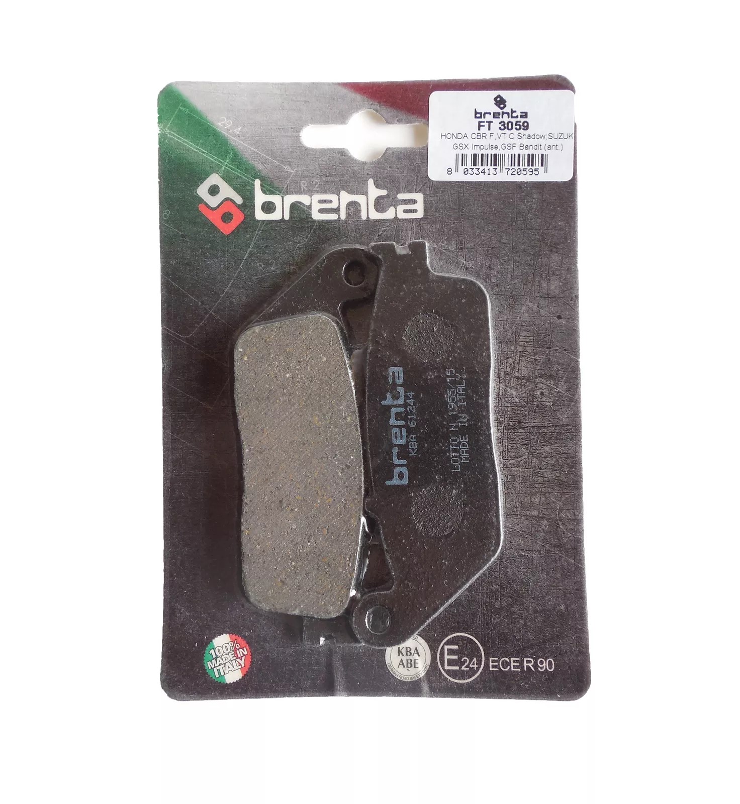 BR3059 Pastilla de Freno – Kawasaki Versys 300 – Delantera – Organica – Brenta – BR3059 - Imagen 1