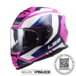 CASCO LS2 FF800 STORM II TECHY WHITE PINK