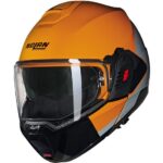 CASCO NOLAN ABATIBLE N120-1 GRAFO 350 ORANGE/GREY/BLACK