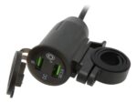 CARGADOR MANILLAR USB DOBLE PARA MOTOCILETA