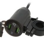 CARGADOR MANILLAR USB DOBLE PARA MOTOCILETA