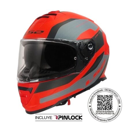 CASCO LS2 FF800 STORM II ROCKER ROJO GRIS NEGRO MATTE