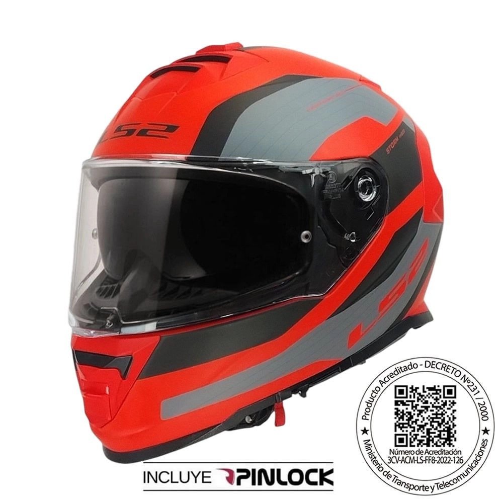 2025/09/1000341968.jpg CASCO LS2 FF800 STORM II ROCKER ROJO GRIS NEGRO MATTE - Imagen 1