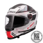 CASCO LS2 FF816 COSMOS DIGITAL BLANCO NEGRO ROJO