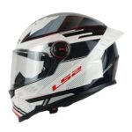 CASCO LS2 FF816 COSMOS DIGITAL BLANCO NEGRO ROJO - Imagen 2