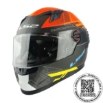 CASCO LS2 FF816 COSMOS DIGITAL NEGRO NARANJO MATTE ST