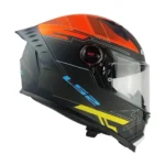 CASCO LS2 FF816 COSMOS DIGITAL NEGRO NARANJO MATTE ST - Imagen 5