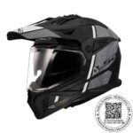 CASCO LS2 MX702 PIONEER II HILL NEGRO BLANCO MATTE