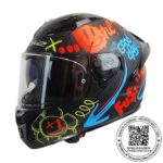 CASCO LS2 FF806 FUSION ONE NEGRO ROJO MATTE