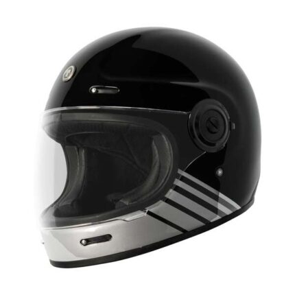 CASCO TORC T-1 BREAKERS NEGRO PLATA GLOSS