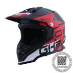 CASCO GHB 819-7 MX ONWARD NEGRO ROJO MATTE