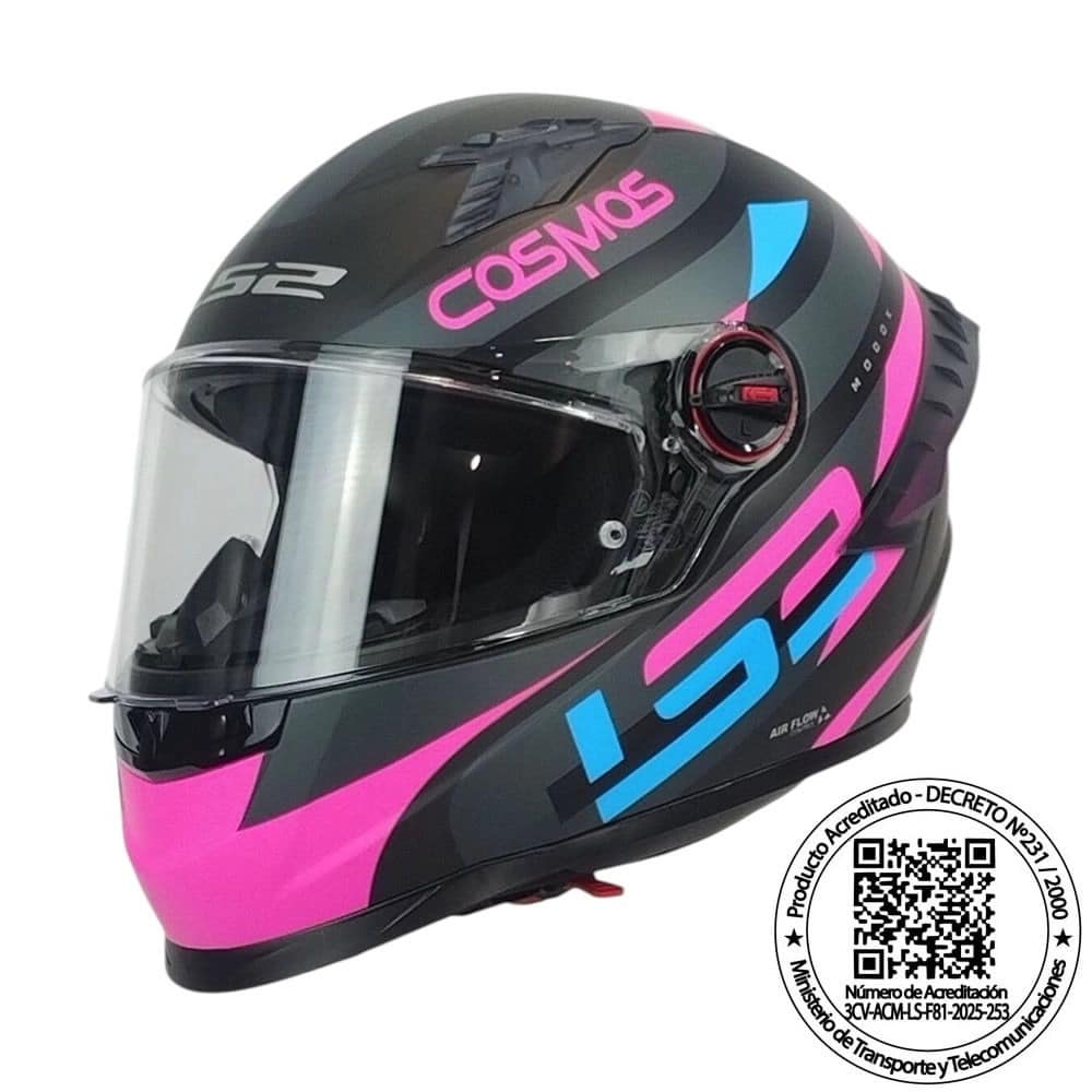 WhatsApp Image 2026-02-18 at 17.10.12 CASCO LS2 FF816 COSMOS MODOK NEGRO ROSA MATTE ST - Imagen 1