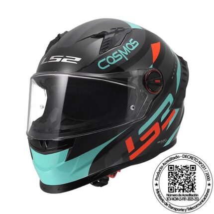 CASCO LS2 FF816 COSMOS MODOK NEGRO VERDE NARANJO MATTE ST