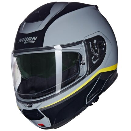 CASCO NOLAN N100-6 INCOGNITO 346 GRIGIO YELLOW