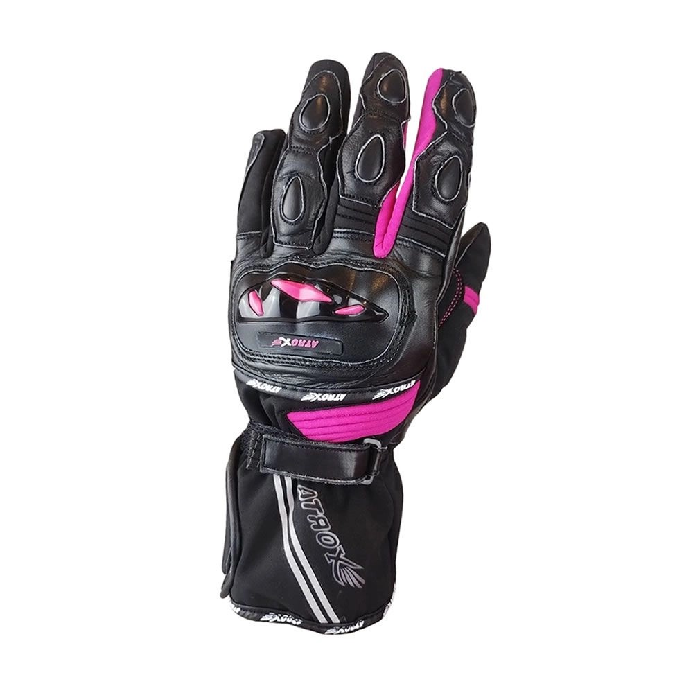 WhatsApp Image 2026-03-03 at 14.12.00 GUANTE ATROX MIG AT4001 CUERO Y TEXTIL NEGRO ROSA - Imagen 1