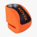 CANDADO DISCO MOTO KOVIX KNN1 NARANJO PIN 6MM ALEACION ACERO