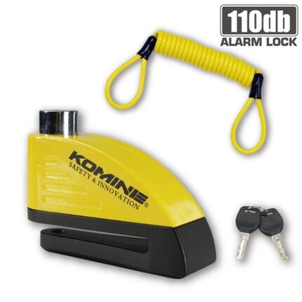 CANDADO DE DISCO KOMINE LK-122 NEGRO AMARILLO