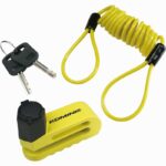CANDADO DE DISCO KOMINE LK-114 AMARILLO