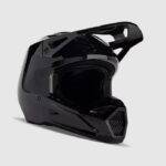 CASCO FOX V1 SOLID NEGRO BRILLO