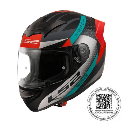 CASCO LS2 FF352 ROOKIE EVO MERCH ROJO NEGRO MATTE