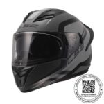 CASCO LS2 FF806 FUSION BLURE GRIS NEGRO MATTE