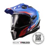 CASCO LS2 MX701 EXPLORER HEXA BLANCO AZUL ROJO